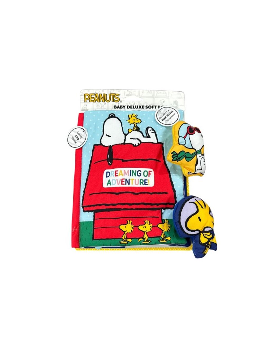 Peanuts Baby Deluxe Soft Book With Crinkle Sound & Removable Characters 0+ Month